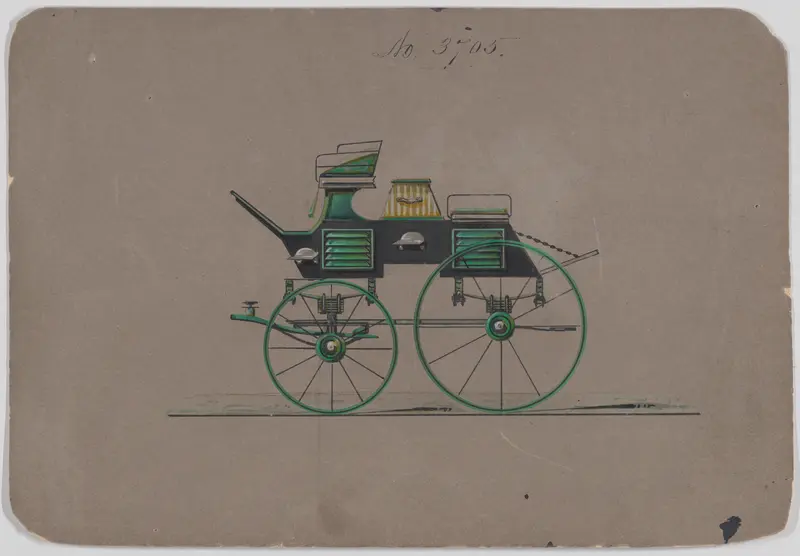 Four Wheel Dog Cart .# 3705 Wall Art by Brewster & Co. - High-Resolution Digital Print