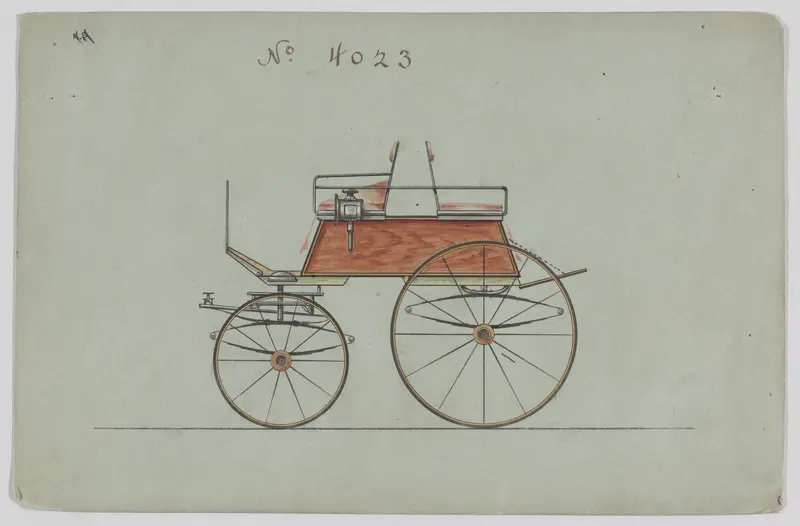 Four Wheel Dog Cart #4023 Wall Art by Brewster & Co. - High-Resolution Digital Print