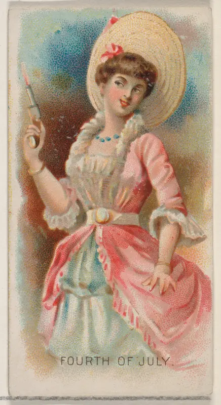 Fourth of July, United States, from the Holidays series (N80) for Duke brand cigarettes Wall Art by W. Duke, Sons & Co. - High-Resolution Digital Print