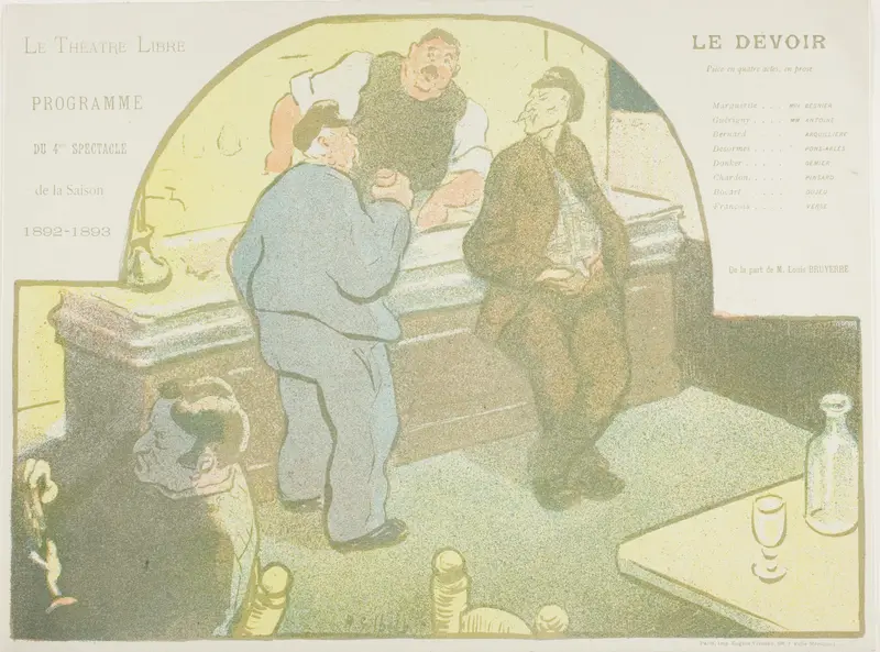 Fourth Performance: Le Devoir, for Le Théatre Libre Wall Art by Henri-Gabriel Ibels - High-Resolution Digital Print