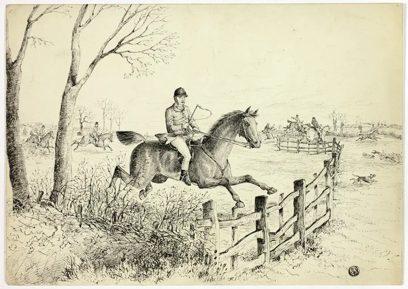 Fox Hunt Wall Art by W. H. Temple - High-Resolution Digital Print