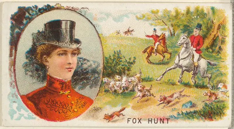 Fox Hunt, from the Games and Sports series (N165) for Old Judge Cigarettes Wall Art by Goodwin & Company - High-Resolution Digital Print
