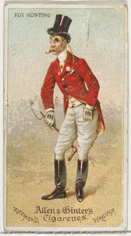 Fox Hunting, from World's Dudes series (N31) for Allen & Ginter Cigarettes Wall Art by Allen & Ginter - High-Resolution Digital Print