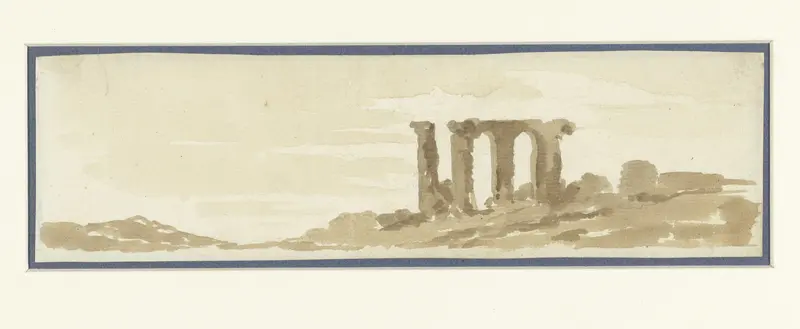 Fragment van een aquaduct in de Campagna romana Wall Art by Etienne de Lavallée-Poussin - High-Resolution Digital Print