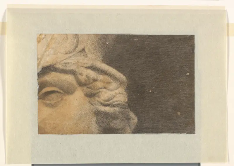 Fragment van een grotere tekening van een gipsmodel Wall Art by Unknown - High-Resolution Digital Print