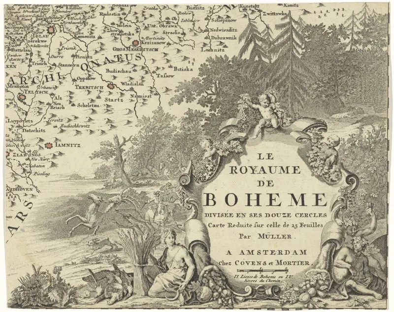 Fragment van een kaart van Bohemen Wall Art by Unknown - High-Resolution Digital Print