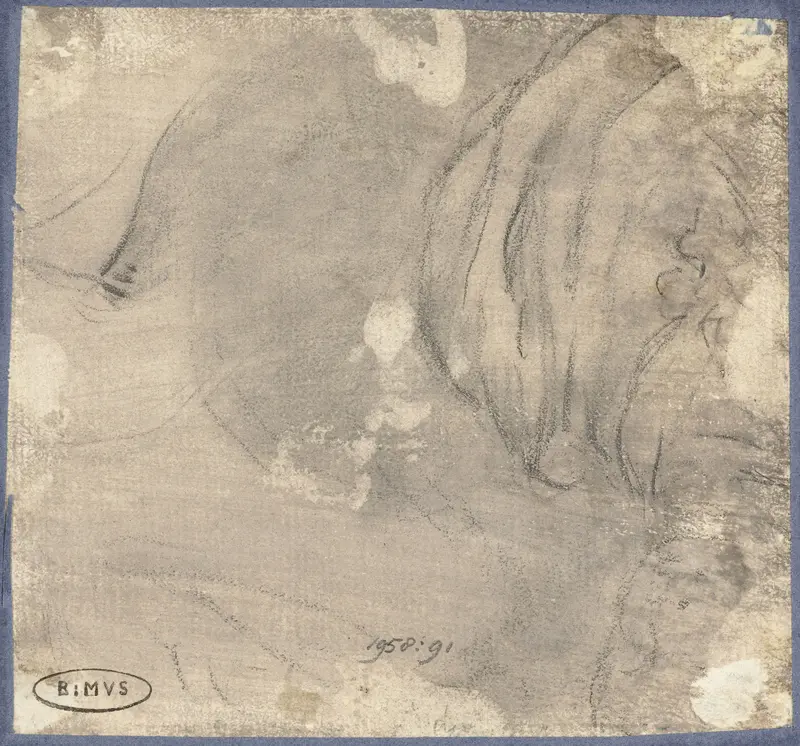 Fragment van een krijtschets Wall Art by Francesco Solimena - High-Resolution Digital Print