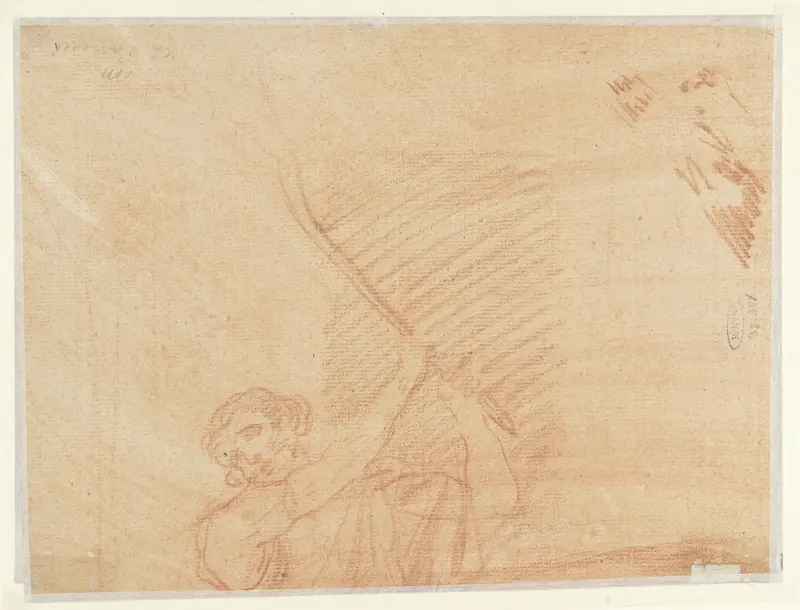 Fragment van een man met een stok Wall Art by anonymous - High-Resolution Digital Print