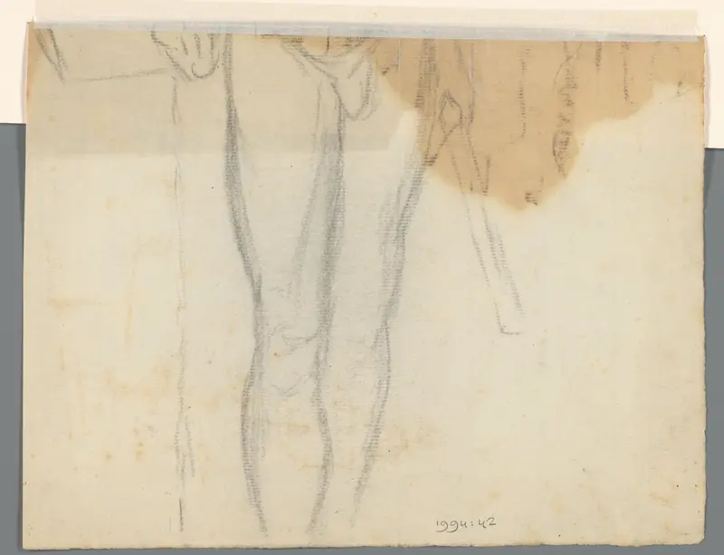Fragment van een staand mannelijk naakt Wall Art by Johannes Tavenraat - High-Resolution Digital Print