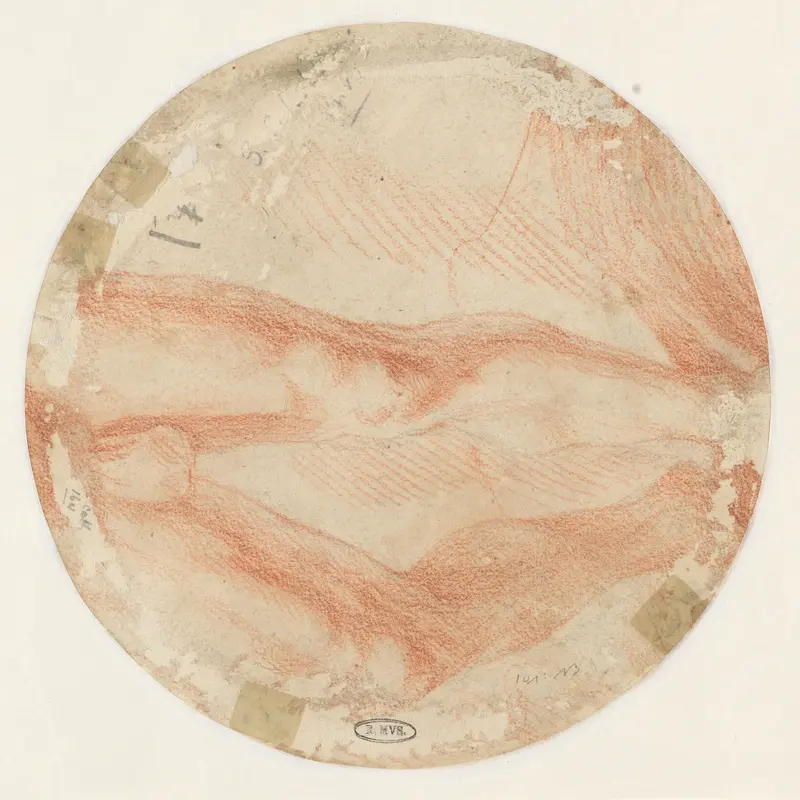 Fragment van een studie van mannelijk naakt Wall Art by Unknown - High-Resolution Digital Print