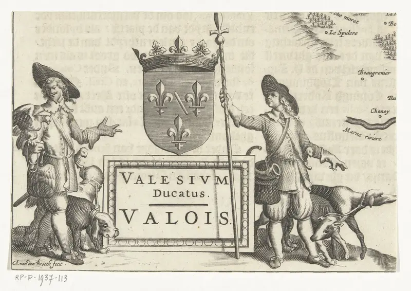 Fragment van kaart van de Franse provincie Valois Wall Art by Unknown - High-Resolution Digital Print