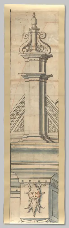 Fragmenten karton voor het glasraam in de westgevel van Joris van Egmond (Bisschop van Utrecht 1535-1559) voor de Sint Bavo Kerk te Haarlem Wall Art by Bernard van Orley - High-Resolution Digital Print