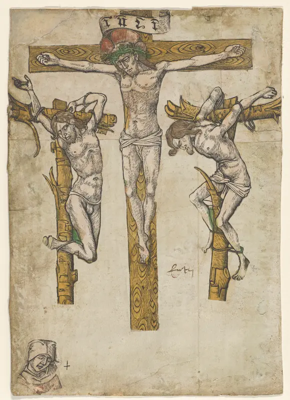 Fragments of a Crucifixion, with the Virgin Mary Wall Art by Unknown - High-Resolution Digital Print