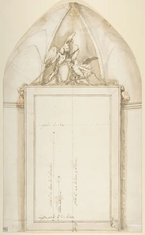 Frame for a Painting of Saint Christopher Wall Art by Anonymous, Italian, 18th century - High-Resolution Digital Print