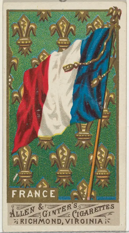 France, from Flags of All Nations, Series 1 (N9) for Allen & Ginter Cigarettes Brands Wall Art by Allen & Ginter - High-Resolution Digital Print