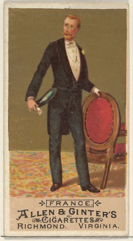 France, from the Natives in Costume series (N16) for Allen & Ginter Cigarettes Brands Wall Art by Allen & Ginter - High-Resolution Digital Print