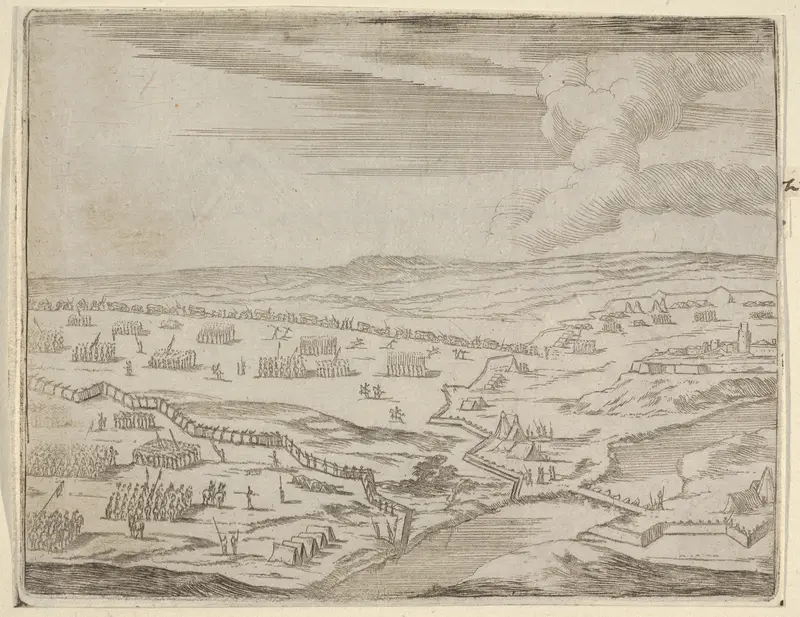 Francesco I d'Este Approches the Camp of the Enemy Under the Pretext of Battle, Although he Obtains their Surrender Without Battle, from "L'Idea di un Principe ed Eroe Cristiano in Francesco I d'Este, di Modena e Reggio Duca VIII [...]" Wall Art by Bartolomeo Fenice (Fénis) - High-Resolution Digital Print