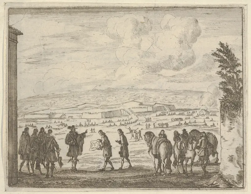 Francesco I d'Este Builds the Fortresses of Modena for the Security of his People, from "L'Idea di un Principe ed Eroe Cristiano in Francesco I d'Este, di Modena e Reggio Duca VIII [...]" Wall Art by Bartolomeo Fenice (Fénis) - High-Resolution Digital Print