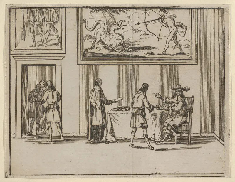 Francesco I d'Este Instructing for Alms to be Given to the Poor, from "L'Idea di un Principe ed Eroe Cristiano in Francesco I d'Este, di Modena e Reggio Duca VIII [...]" Wall Art by Bartolomeo Fenice (Fénis) - High-Resolution Digital Print