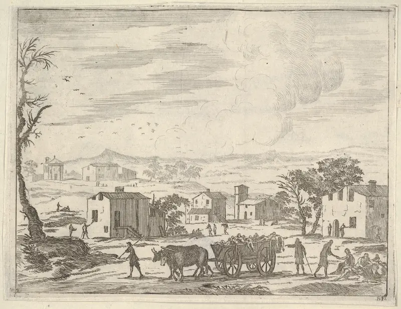 Francesco I d'Este Provides for His People During the Great Plague of 1630, from "L'Idea di un Principe ed Eroe Cristiano in Francesco I d'Este, di Modena e Reggio Duca VIII [...]" Wall Art by Bartolomeo Fenice (Fénis) - High-Resolution Digital Print