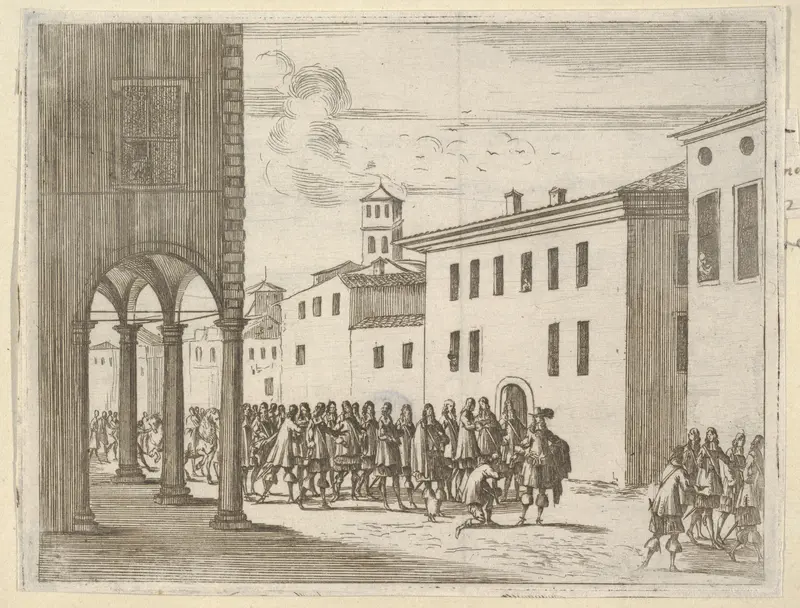 Francesco I d'Este Receiving the Affection of the People, from "L'Idea di un Principe ed Eroe Cristiano in Francesco I d'Este, di Modena e Reggio Duca VIII [...]" Wall Art by Bartolomeo Fenice (Fénis) - High-Resolution Digital Print