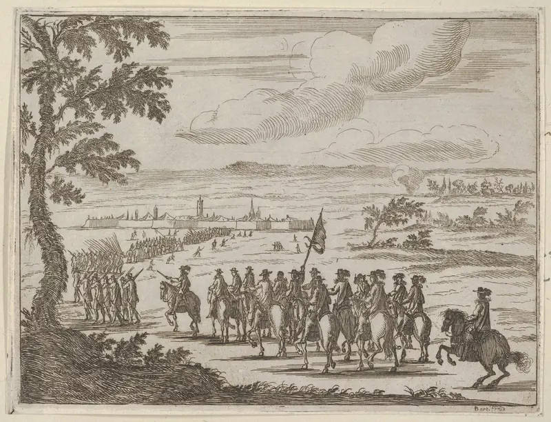 Francesco I d'Este Secures the Fort and the Land to Protect from the German Troops, from "L'Idea di un Principe ed Eroe Cristiano in Francesco I d'Este, di Modena e Reggio Duca VIII [...]" Wall Art by Bartolomeo Fenice (Fénis) - High-Resolution Digital Print