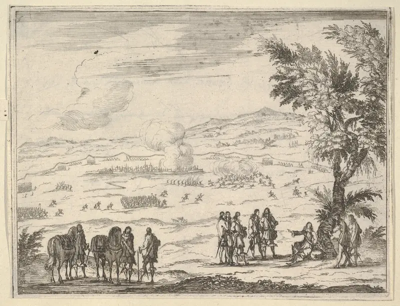 Francesco I d'Este, Suffering the Pain of his Injuries, Continues to Take Charge for the Successful Completion of the Military Campaign, from "L'Idea di un Principe ed Eroe Cristiano in Francesco I d'Este, di Modena e Reggio Duca VIII [...]" Wall Art by Bartolomeo Fenice (Fénis) - High-Resolution Digital Print