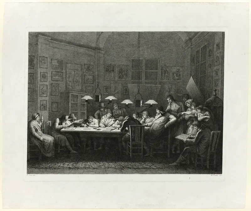 Francesco Rosaspina's Drawing School Wall Art by Giulio Tomba - High-Resolution Digital Print