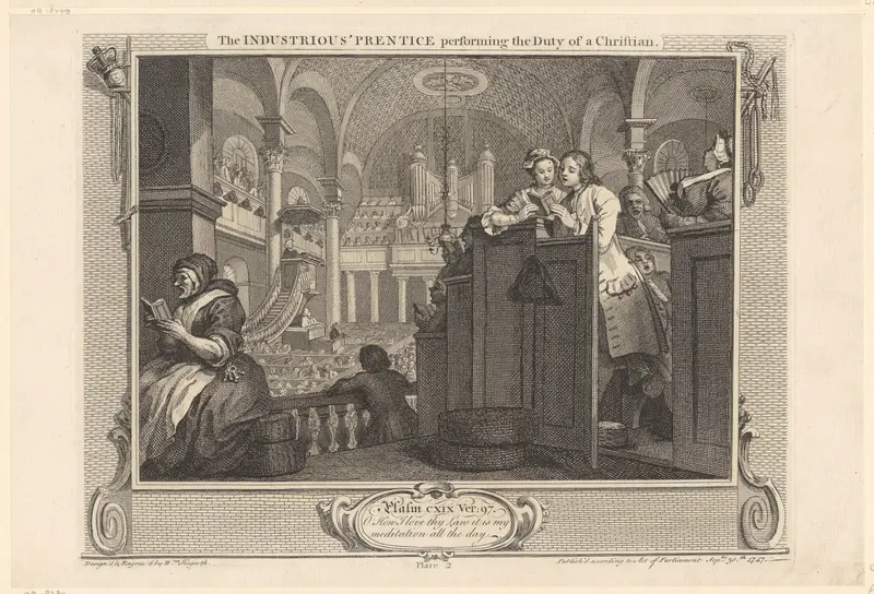 Francis Goodchild zingt een psalm in de kerk Wall Art by Unknown - High-Resolution Digital Print