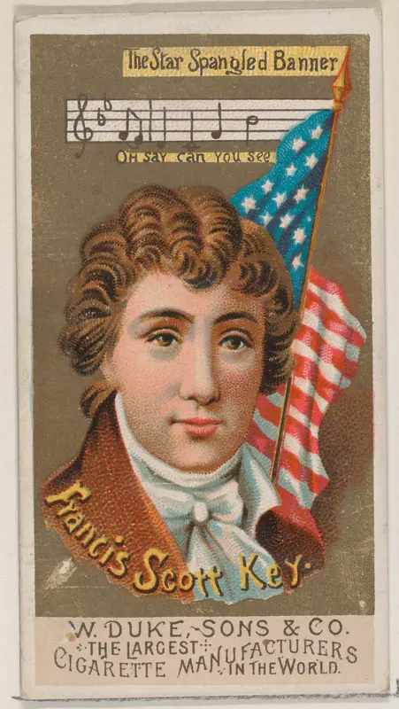 Francis Scott Key, from the series Great Americans (N76) for Duke brand cigarettes Wall Art by W. Duke, Sons & Co. - High-Resolution Digital Print