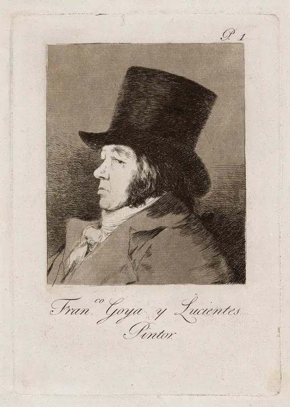 Francisco Goya y Lucientes, Painter, plate one from Los Caprichos Wall Art by Francisco José de Goya y Lucientes - High-Resolution Digital Print