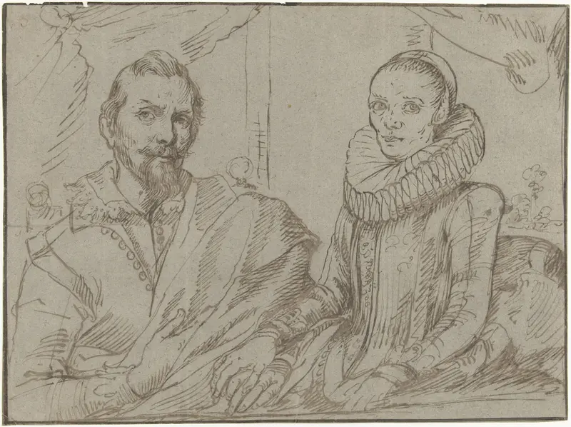 Frans Snijders en zijn vrouw Margaretha de Vos Wall Art by anonymous - High-Resolution Digital Print