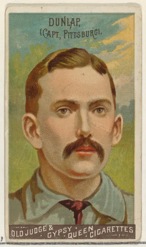 Fred Dunlap, Captain, Pittsburgh, from the Goodwin Champion series for Old Judge and Gypsy Queen Cigarettes Wall Art by Goodwin & Company - High-Resolution Digital Print