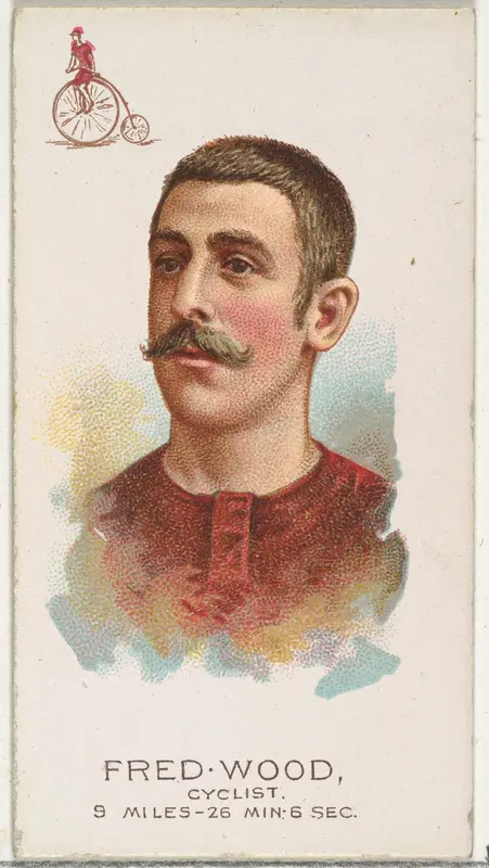 Fred Wood, Cyclist, from World's Champions, Series 2 (N29) for Allen & Ginter Cigarettes Wall Art by Allen & Ginter - High-Resolution Digital Print