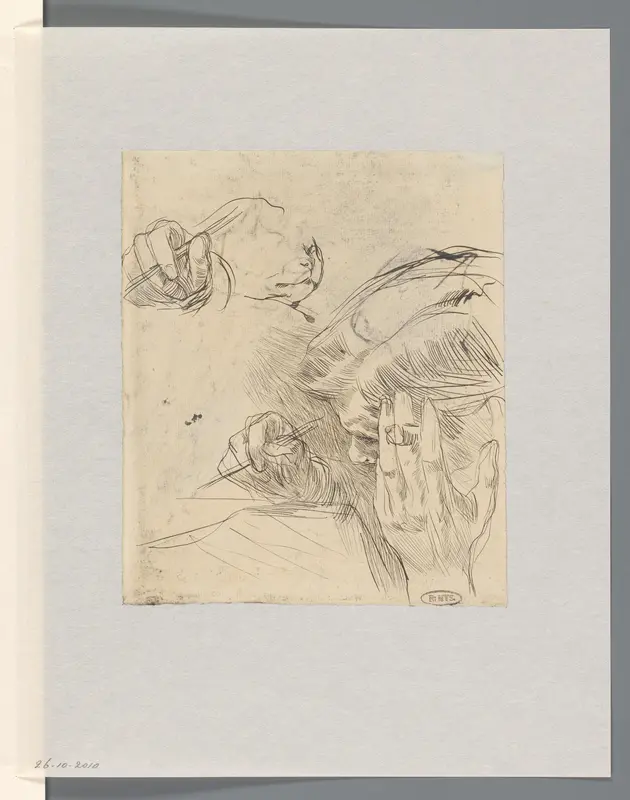 Frederik van Eeden, schrijvend Wall Art by Jan Veth - High-Resolution Digital Print