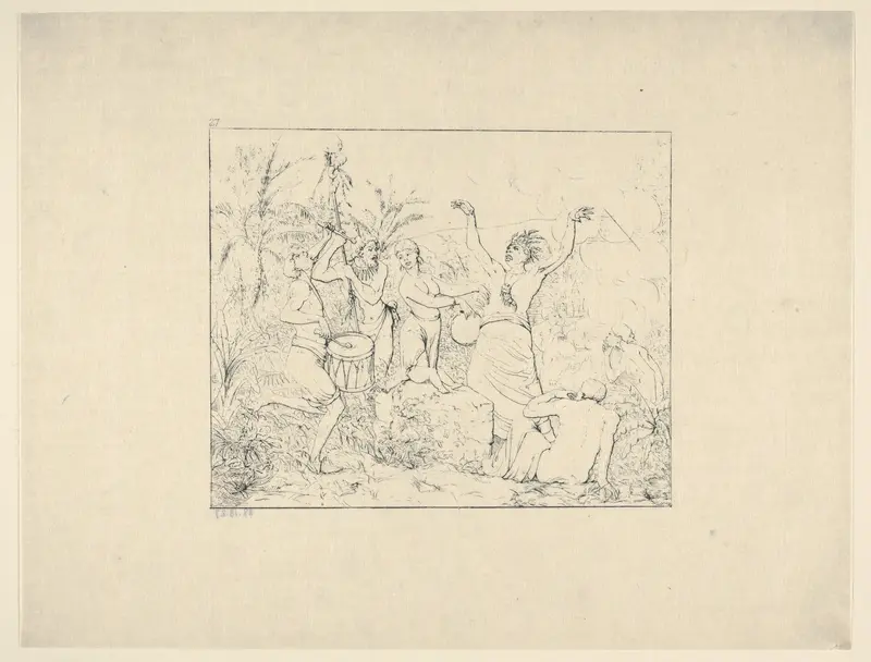 "Free Negroes in Hayti" (from Confederate War Etchings) Wall Art by Adalbert John Volck - High-Resolution Digital Print