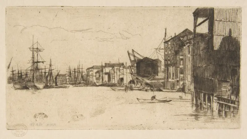 Free Trade Wharf Wall Art by James McNeill Whistler - High-Resolution Digital Print