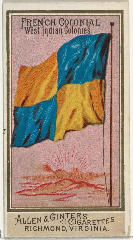 French Colonial West Indian Colonies, from Flags of All Nations, Series 2 (N10) for Allen & Ginter Cigarettes Brands Wall Art by Allen & Ginter - High-Resolution Digital Print