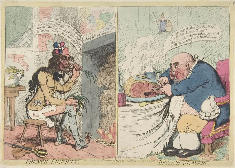 French Liberty – British Slavery Wall Art by James Gillray - High-Resolution Digital Print