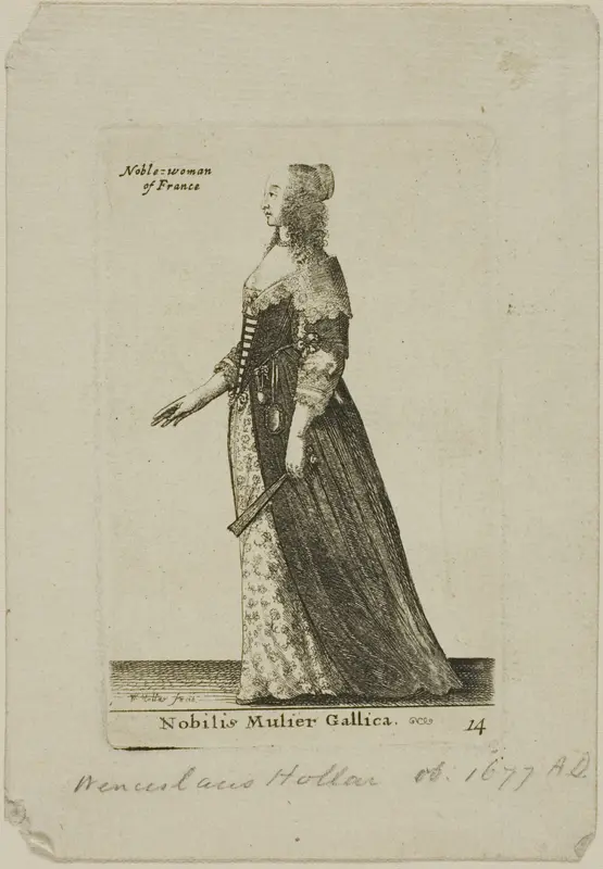 French Noblewoman Wall Art by Wenceslaus Hollar - High-Resolution Digital Print