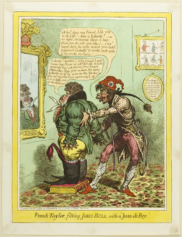 French-Tailor, Fitting John Bull with a "Jean de Bry"