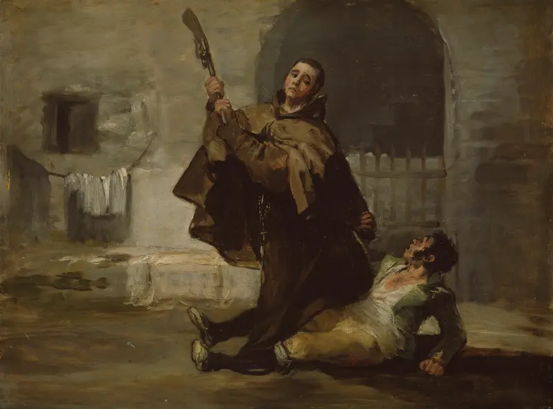 Friar Pedro Clubs El Maragato with the Butt of the Gun