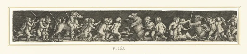 Fries met kinderen die beren vangen Wall Art by Heinrich Aldegrever - High-Resolution Digital Print