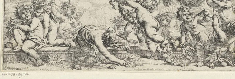 Fries met spelende kinderen en putti Wall Art by Cornelis Schut (I) - High-Resolution Digital Print