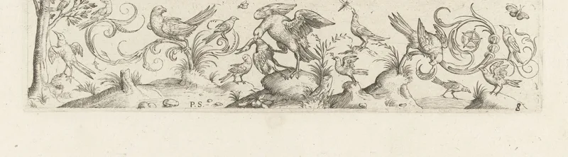 Fries met veertien vogels Wall Art by Frederik de Wit - High-Resolution Digital Print