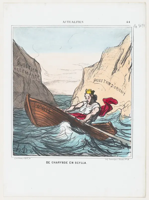 From Scylla to Charybdis, from "News of the day" Wall Art by Honoré Daumier - High-Resolution Digital Print