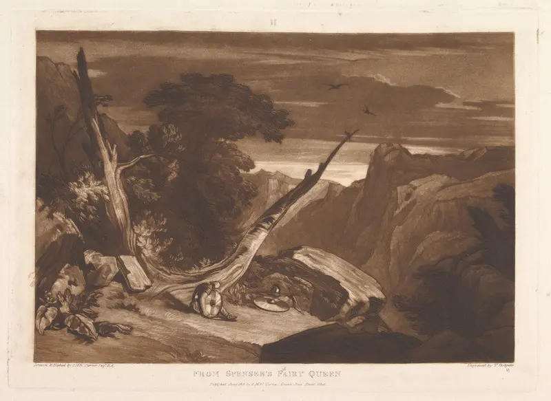 From Spenser's Fairy Queen (Liber Studiorum, part VII, plate 36) Wall Art by Joseph Mallord William Turner - High-Resolution Digital Print
