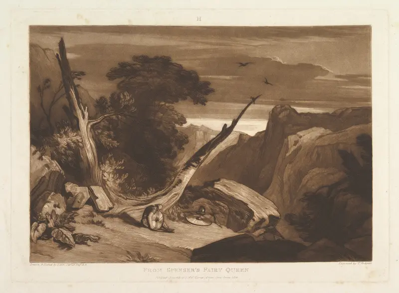 From Spenser's Fairy Queen, part VII, plate 36 from "Liber Studiorum" Wall Art by Joseph Mallord William Turner - High-Resolution Digital Print