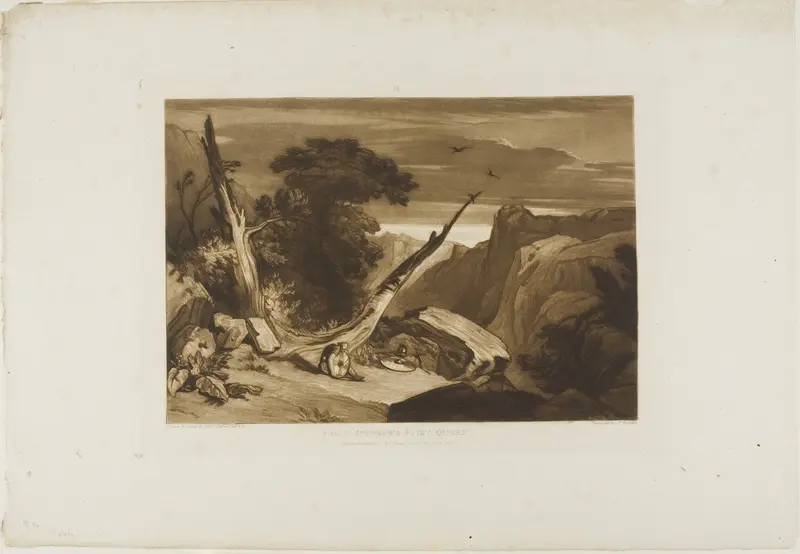 From Spenser's Fairy Queen, plate 36 from Liber Studiorum Wall Art by Joseph Mallord William Turner - High-Resolution Digital Print