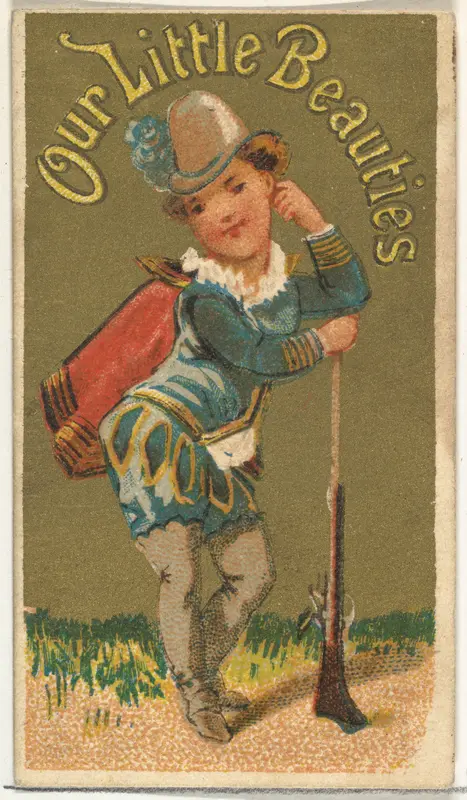 From the Girls and Children series (N58) promoting Our Little Beauties Cigarettes for Allen & Ginter brand tobacco products Wall Art by Allen & Ginter - High-Resolution Digital Print